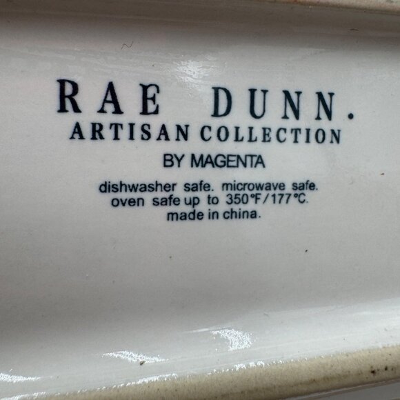 White "EAT" Loaf Pan Rae Dunn Heavy Durable All Purpose - Picture 7 of 9
